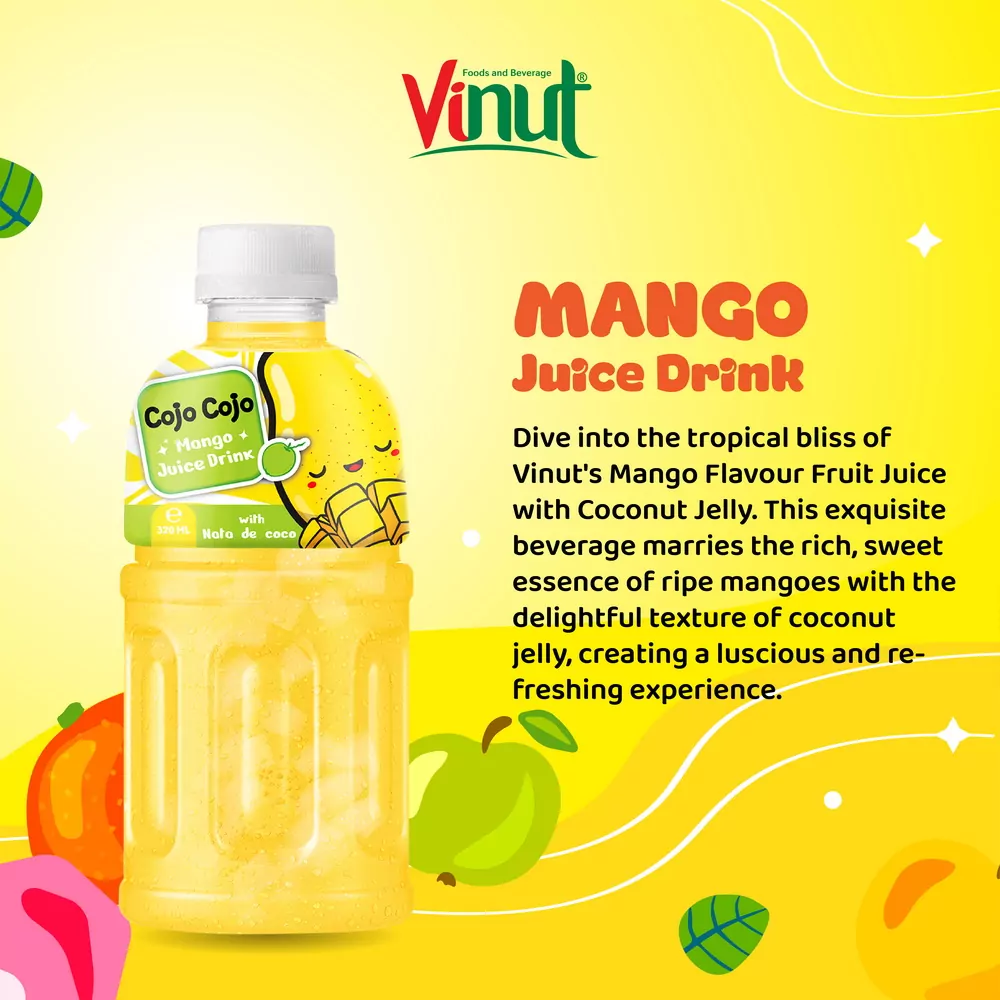 320ml Cojo Cojo Mango Juice Drink with Nata De Coco