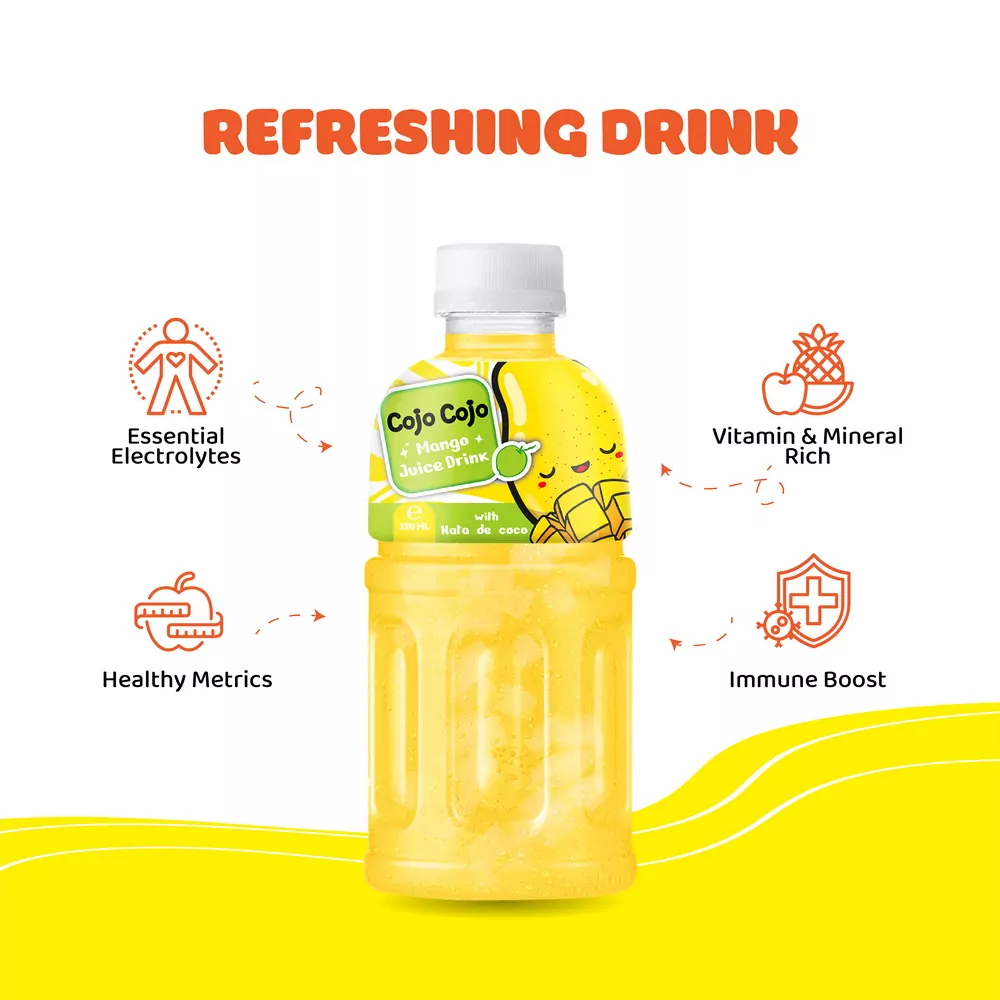 320ml Cojo Cojo Mango Juice Drink with Nata De Coco