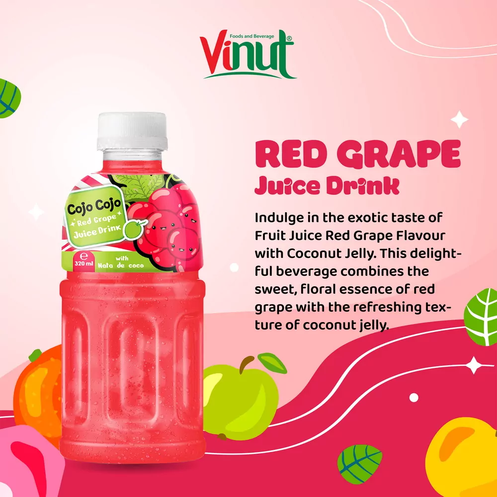 320ml Cojo Cojo Red Grape with Nata de coco