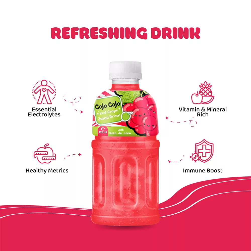 320ml Cojo Cojo Red Grape with Nata de coco