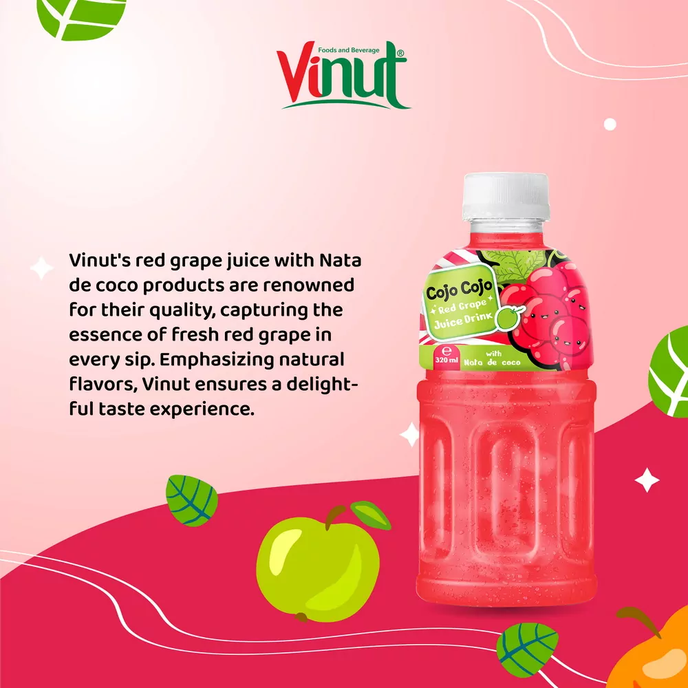 320ml Cojo Cojo Red Grape with Nata de coco