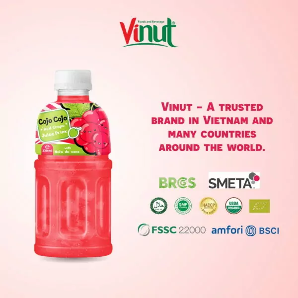320ml Cojo Cojo Red Grape with Nata de coco