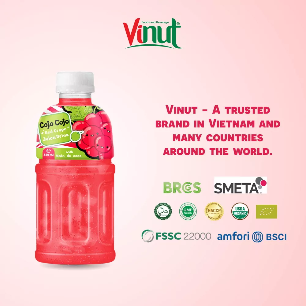 320ml Cojo Cojo Red Grape with Nata de coco
