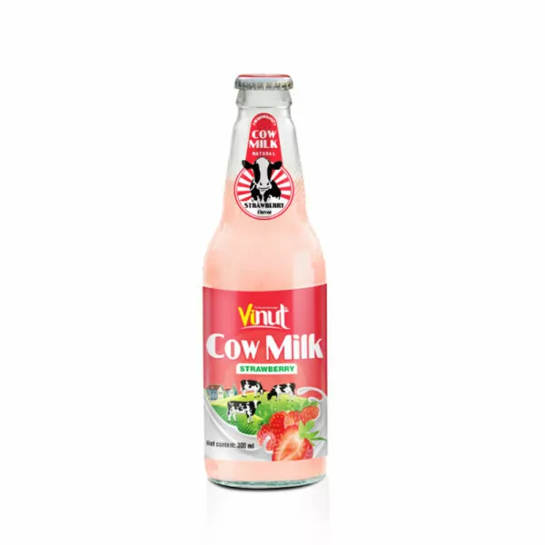 300ml VINUT Bottle Cow milk with Strawberry