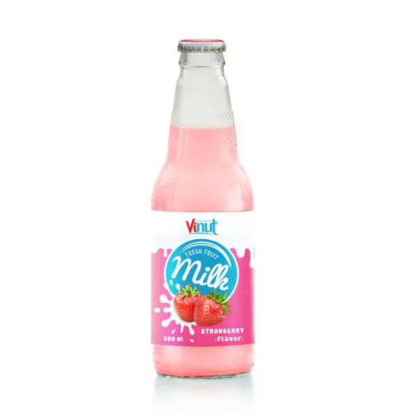 300ml VINUT Bottle Fresh Strawberry Milk Drink