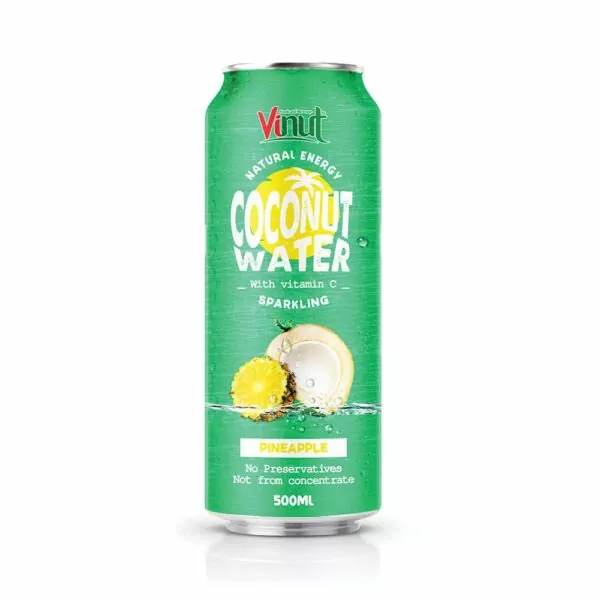 500ml VINUT Sparkling Pure Coconut water with Pineapple