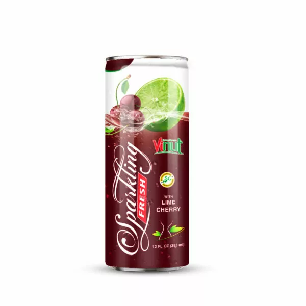 355ml VINUT Lime & Cherry Sparkling water