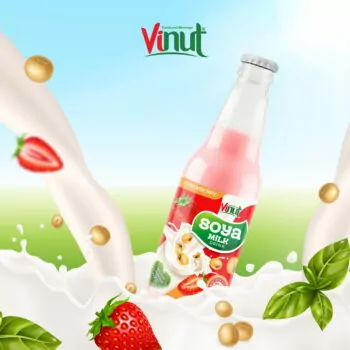 10.14 fl oz VINUT Original Soya Milk Drink with Strawberry - Image 2