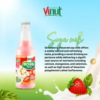 10.14 fl oz VINUT Original Soya Milk Drink with Strawberry - Image 3