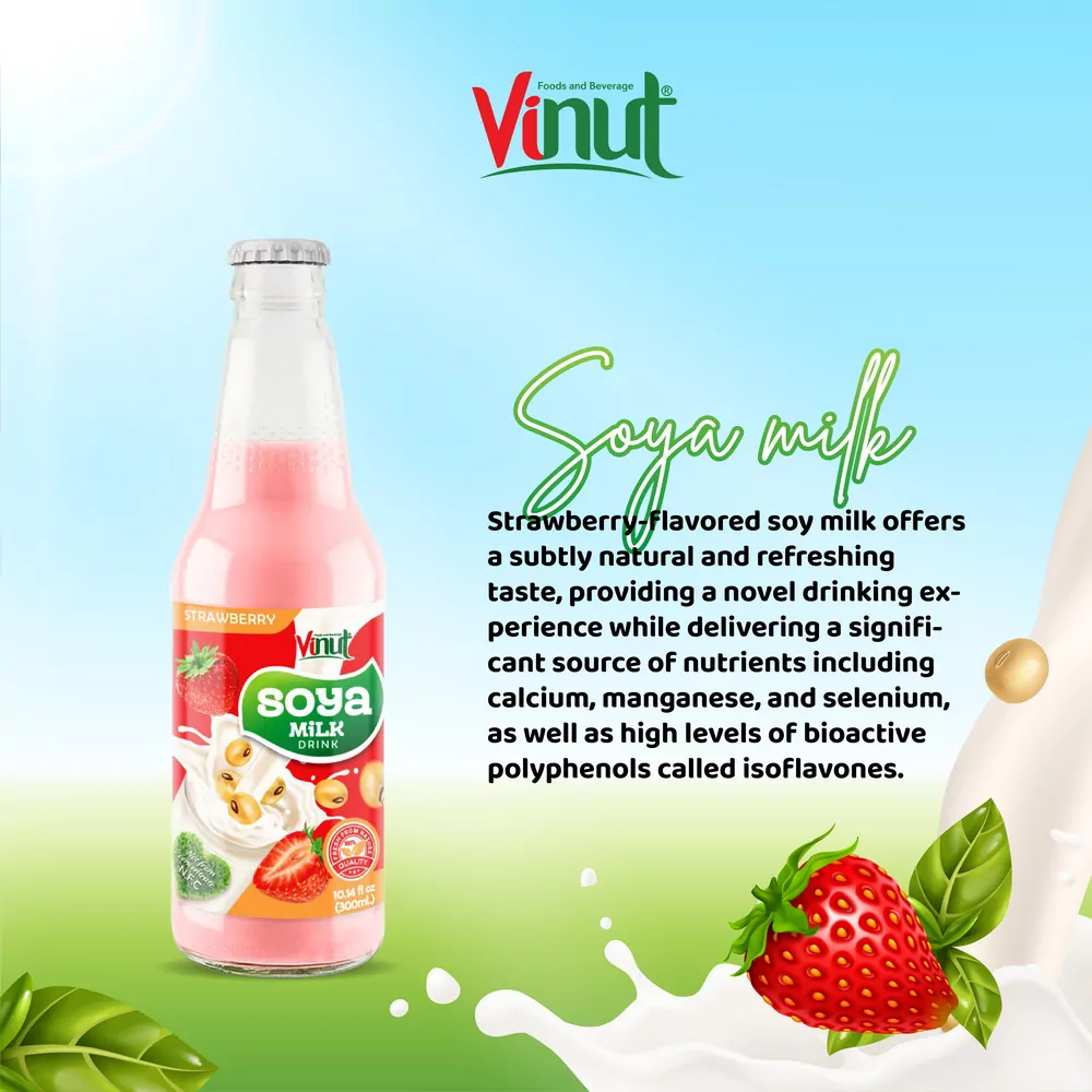 10.14 fl oz VINUT Original Soya Milk Drink with Strawberry - Image 3