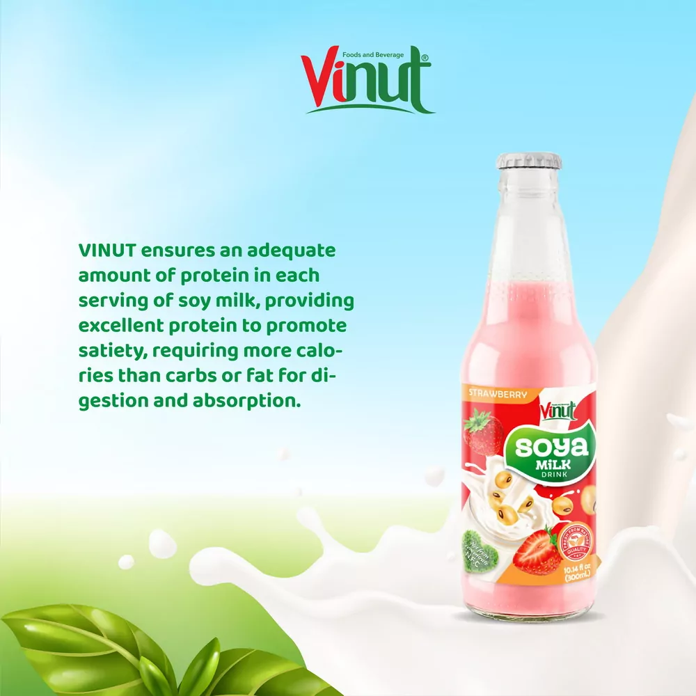 10.14 fl oz VINUT Original Soya Milk Drink with Strawberry - Image 4