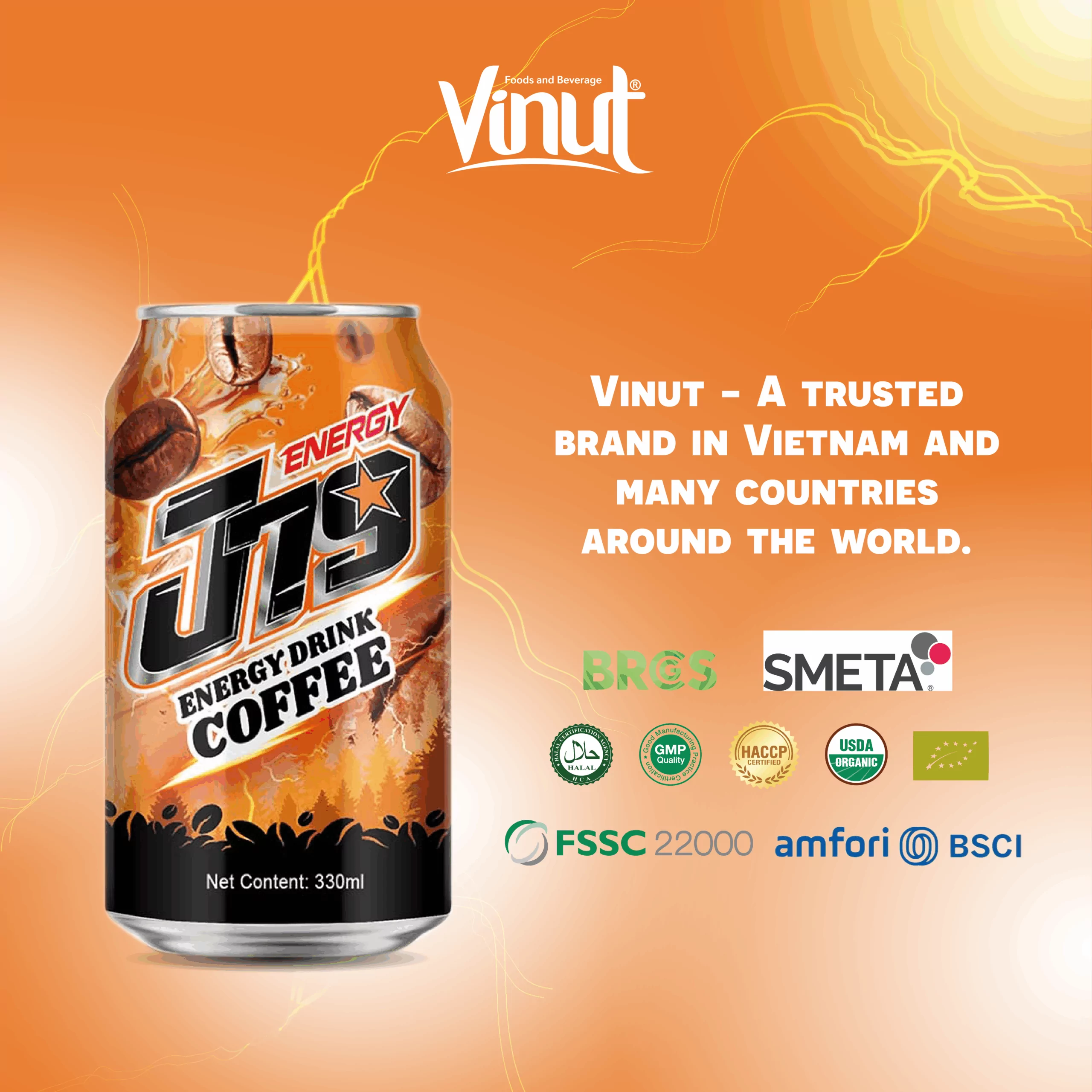 330ml J79 Energy drink Coffee - Image 5