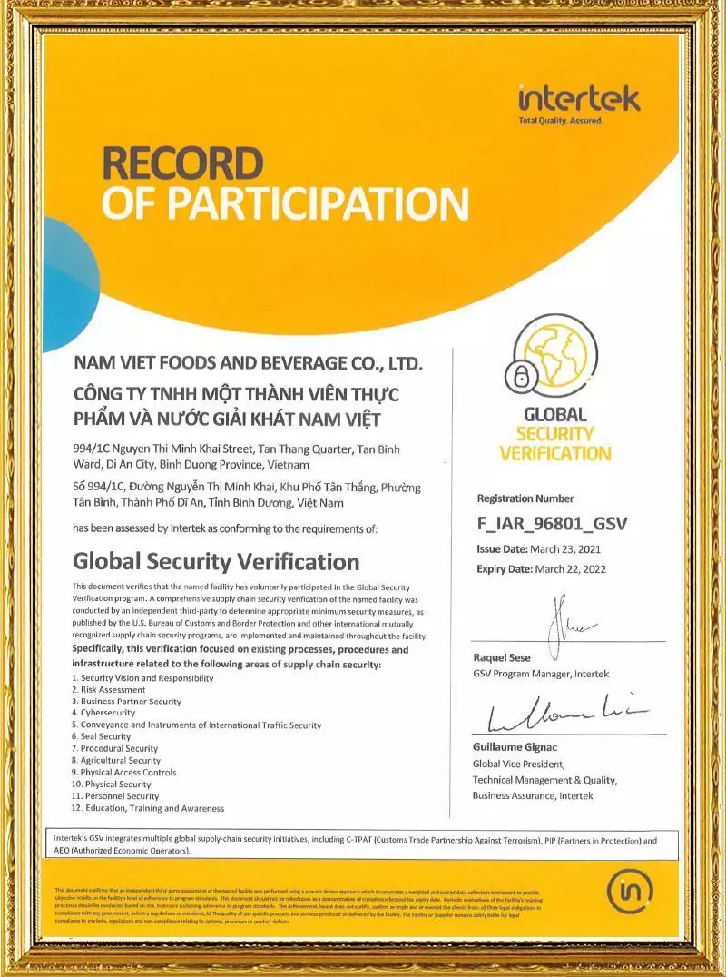 Certificates & Awards 11 GSV