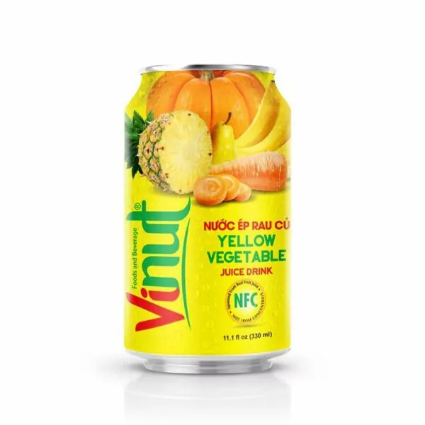 11.1 fl oz Vinut Yellow Vegetable Juice Drink (Pineapple, Carrot, Banana, Pumpkin)