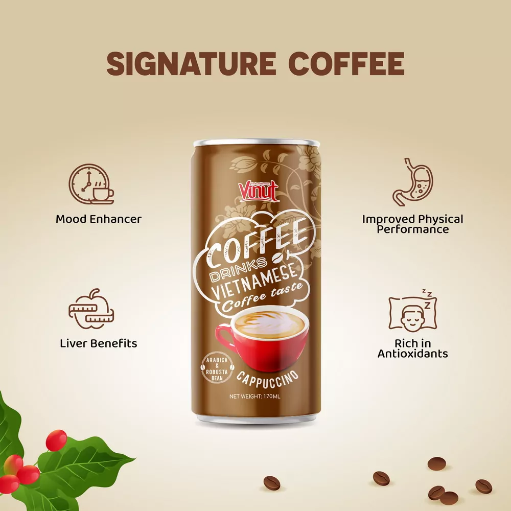 170ml VINUT Arabica & Robusta Coffee Cappuccino drink