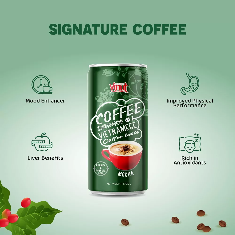 170ml VINUT Arabica & Robusta Can Coffee Mocha drink