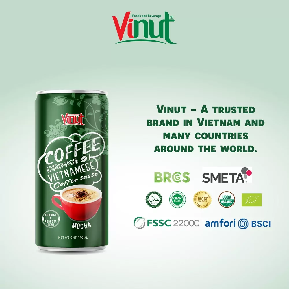 170ml VINUT Arabica & Robusta Can Coffee Mocha drink