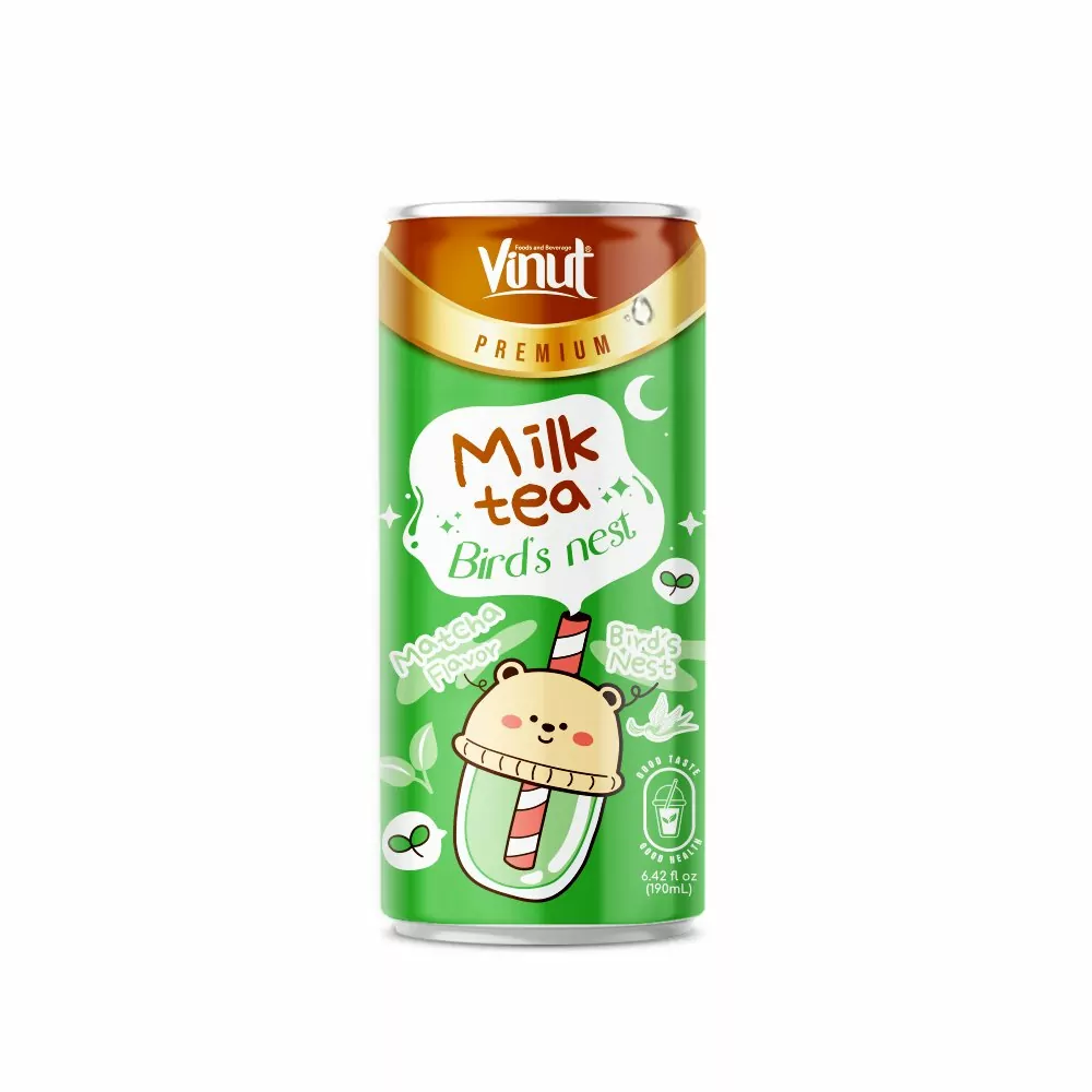 Matcha Milk Tea with Bird's Nest - can 190ml - img-2