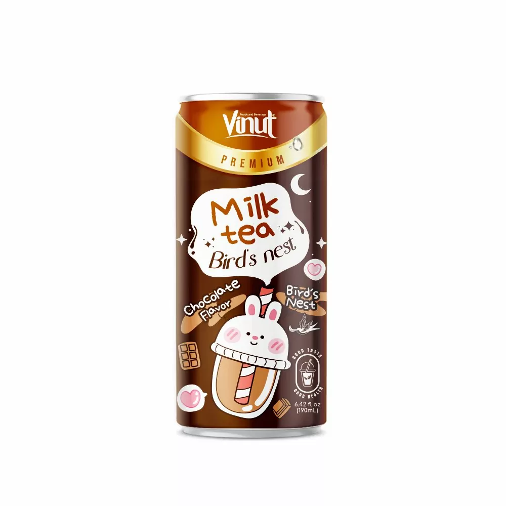 Chocolate Milk Tea with Bird's Nest- chocolate milk tea with birds nest 190ml Vinut