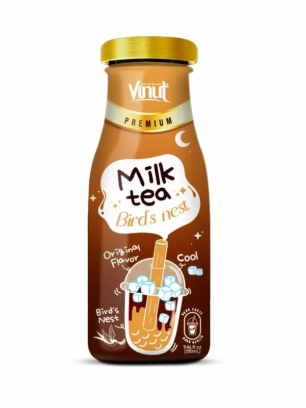 Original Milk Tea with Bird's Nest Premium Glass Bottles 9.46 fl oz img-1