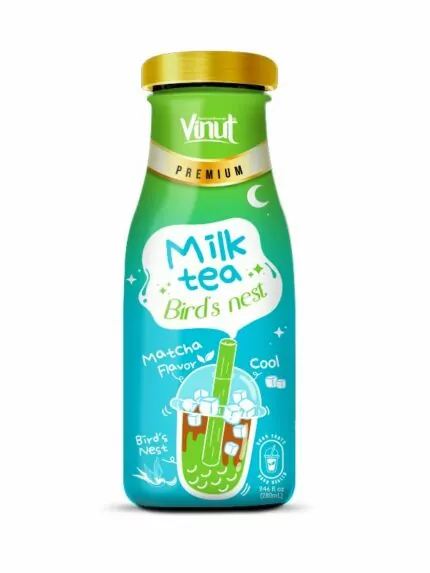 Matcha Milk Tea with Bird's Nest - can 280ml - img-1