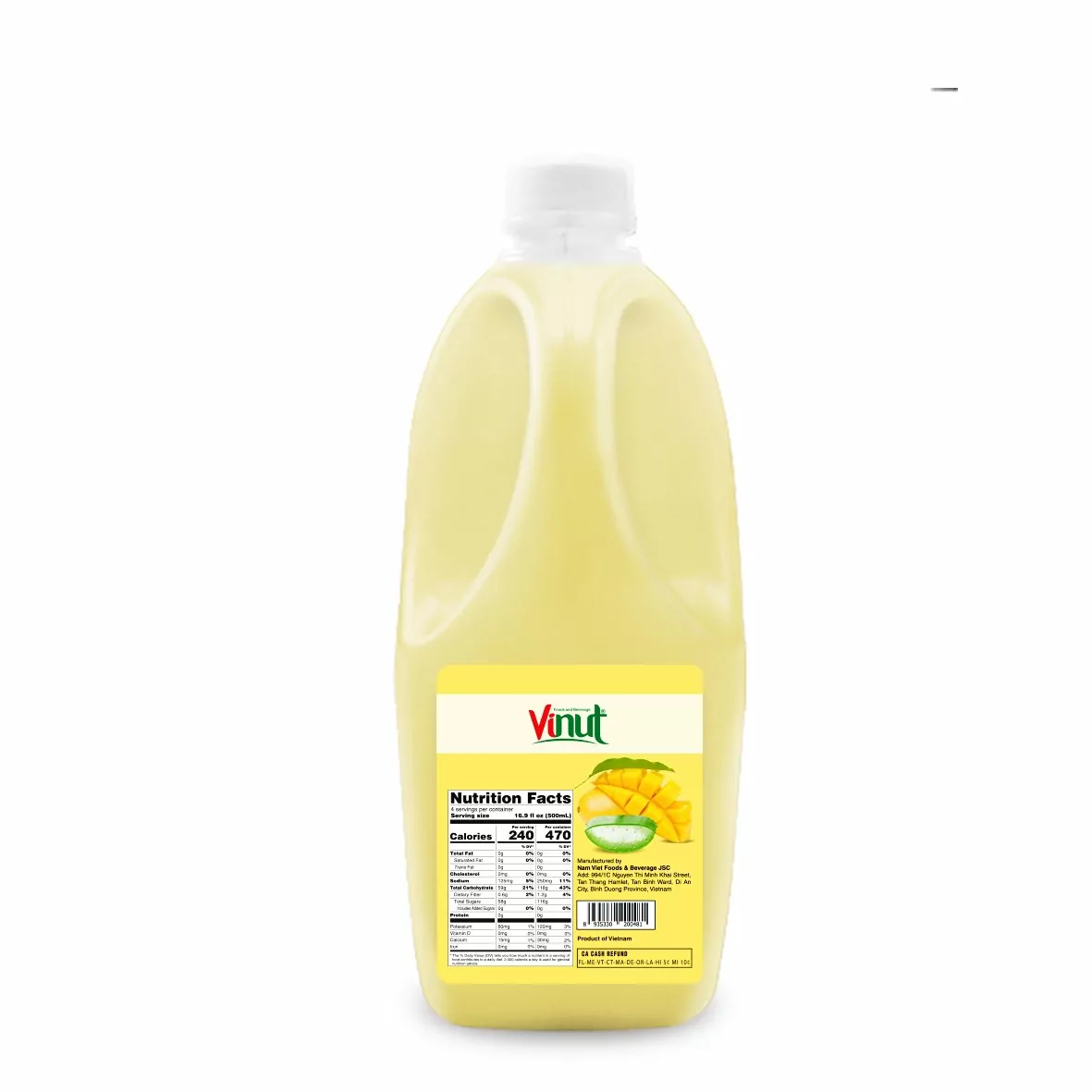 67.8 fl oz Vinut Aloe Vera Drink with Mango flavor_B 67.8 fl oz Vinut Aloe Vera Drink with Mango flavor - Image 2