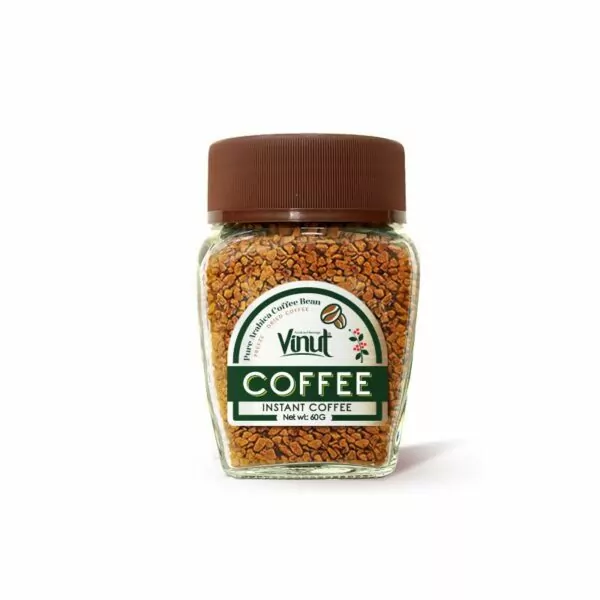 60g VINUT Glass jar Pure Arabica instant Coffee Bean