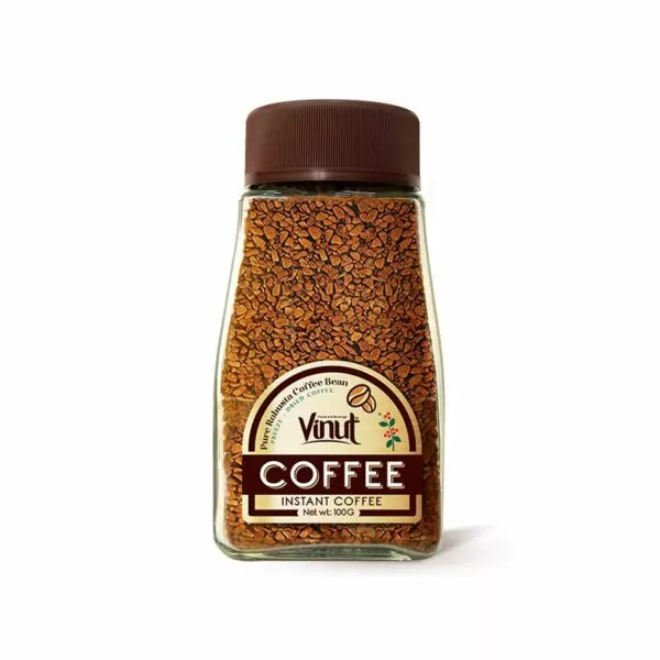 100g VINUT Glass jar Instant Pure Robusta instant Coffee Bean