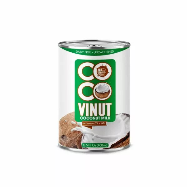 Coconut milk 400ml tin can 12% -14% Fat