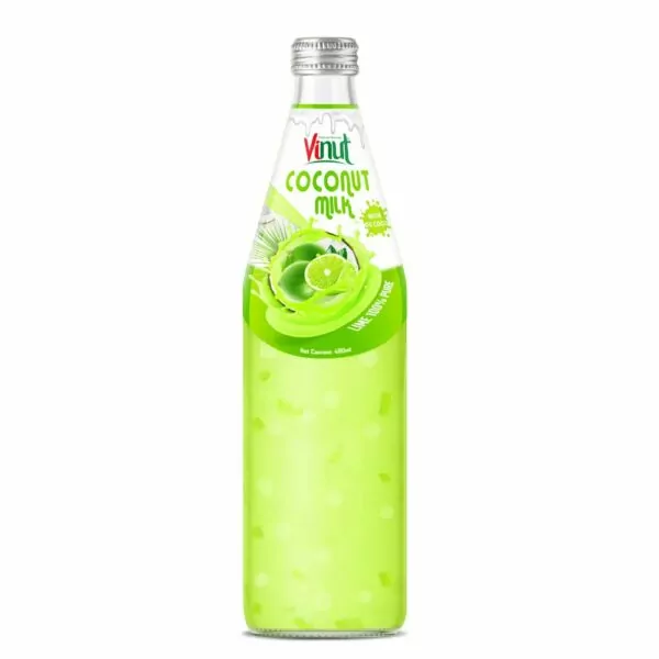 490ml Vinut Bottle Coconut milk Lime with Nata de coco