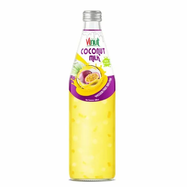 490ml Vinut Bottle Coconut milk Passion fruit with Nata de coco