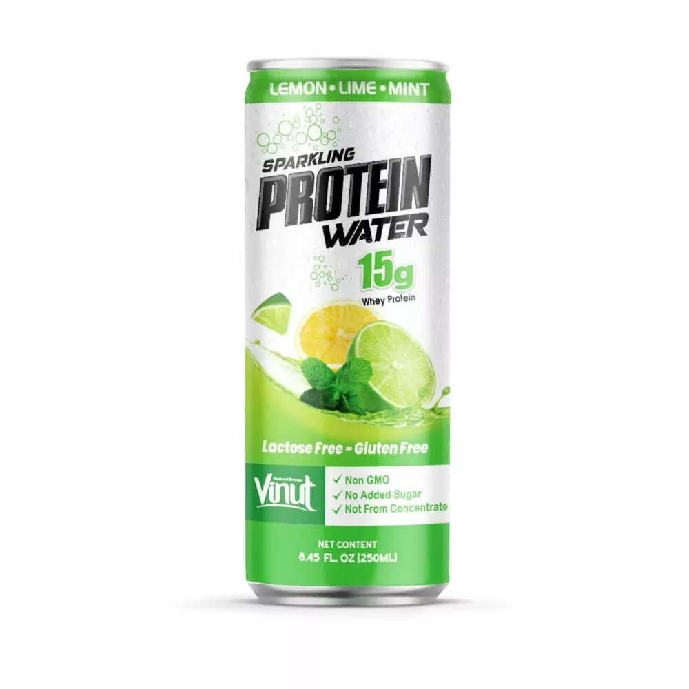 8.45 fl oz Vinut Lemon Lime Mint Sparkling water Lactose Gluten free
