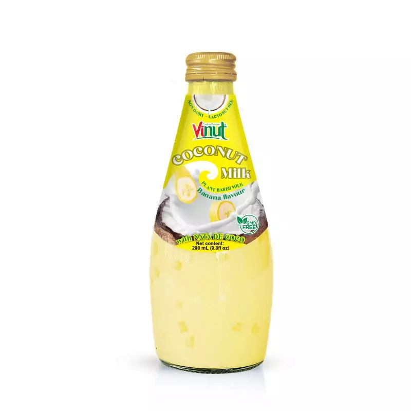 9.8 fl oz Vinut Bottle Coconut milk banana with Nata de coco