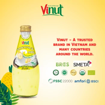 9.8 fl oz Vinut Bottle Coconut milk & banana with Nata de coco
