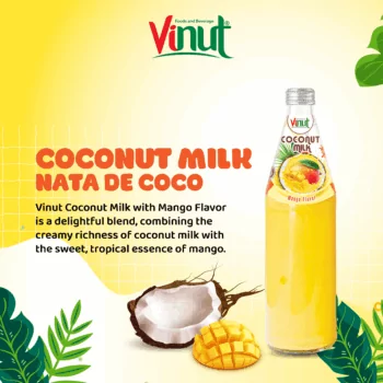 490ml Vinut Bottle Coconut milk Mango with Nata de coco