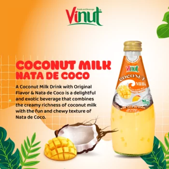 9.8 fl oz Vinut Bottle Coconut milk & Mango with Nata de coco