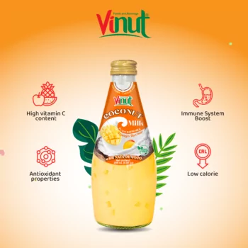 9.8 fl oz Vinut Bottle Coconut milk & Mango with Nata de coco