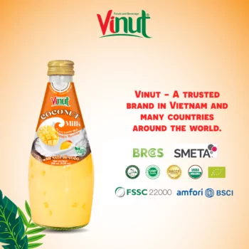 9.8 fl oz Vinut Bottle Coconut milk & Mango with Nata de coco