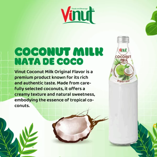 490ml Vinut Bottle Coconut milk Original with Nata de coco