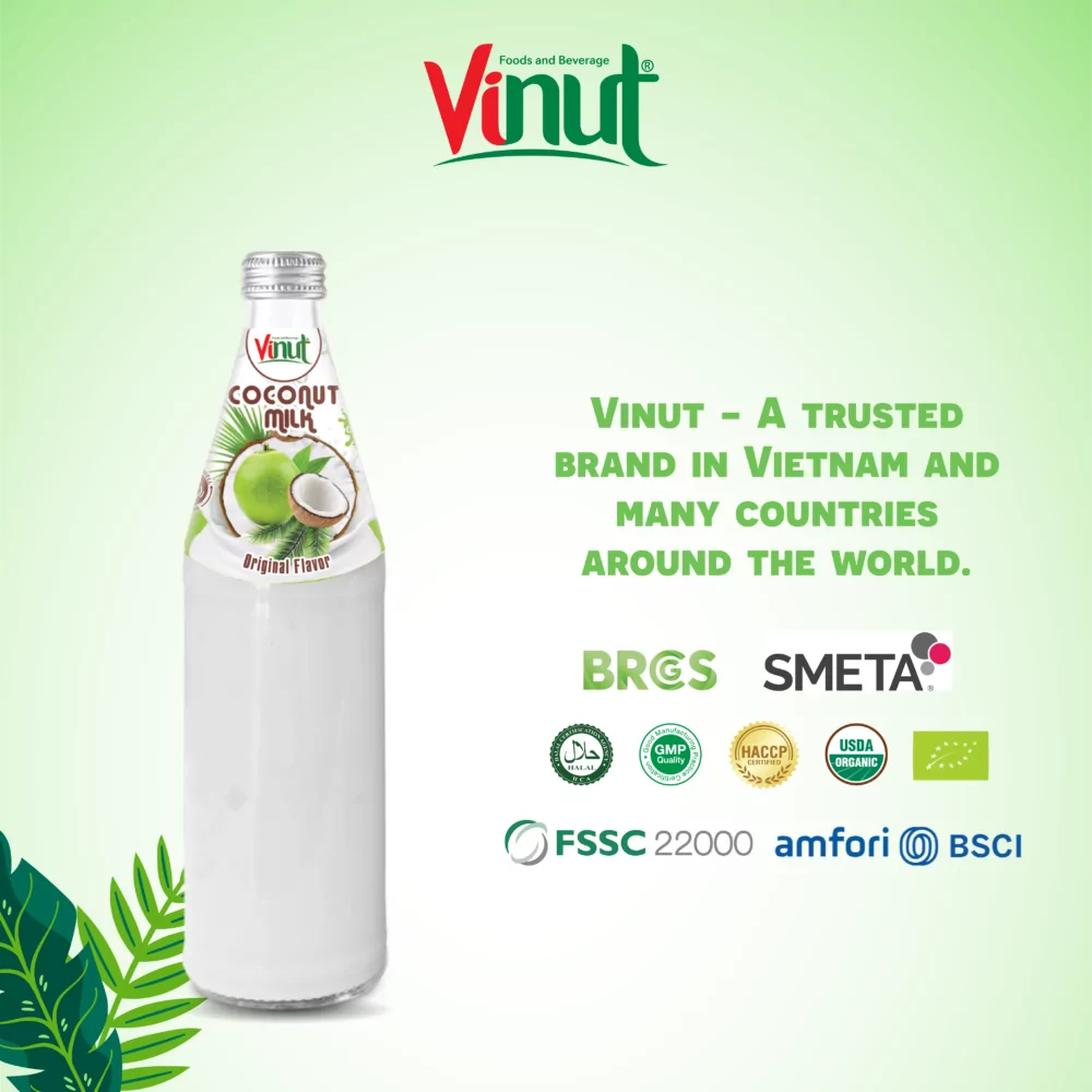 490ml Vinut Bottle Coconut milk Original with Nata de coco