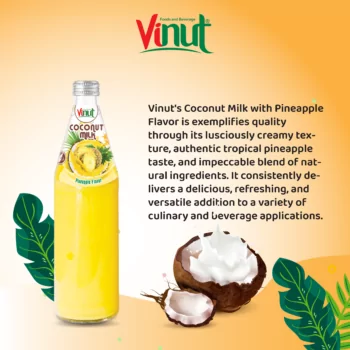 490ml Vinut Bottle Coconut milk Pineapple with Nata de coco