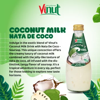 9.8 fl oz Vinut Bottle Coconut milk & Soursop with Nata de coco