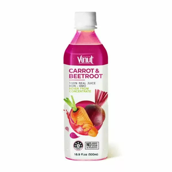 16.9 fl oz Vinut NFC Carrot + Beetroot juice drink(100% Real Juice, Non GMO)
