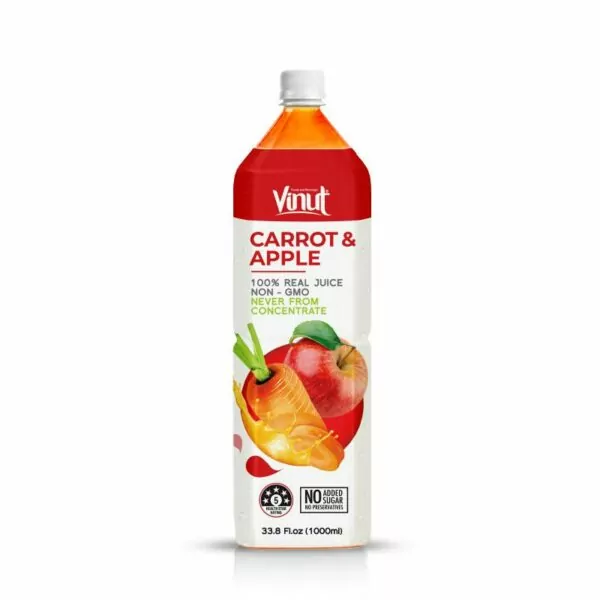 33.8 fl oz Vinut NFC Carrot & Apple Juice Drink ( 100% Real Juice, Non GMO, No Added Sugar)