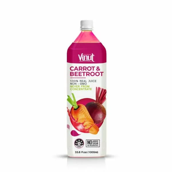 33.8 fl oz Vinut NFC Carrot & Beetroots Juice Drink( 100% Real Juice, Non GMO, No Added Sugar)