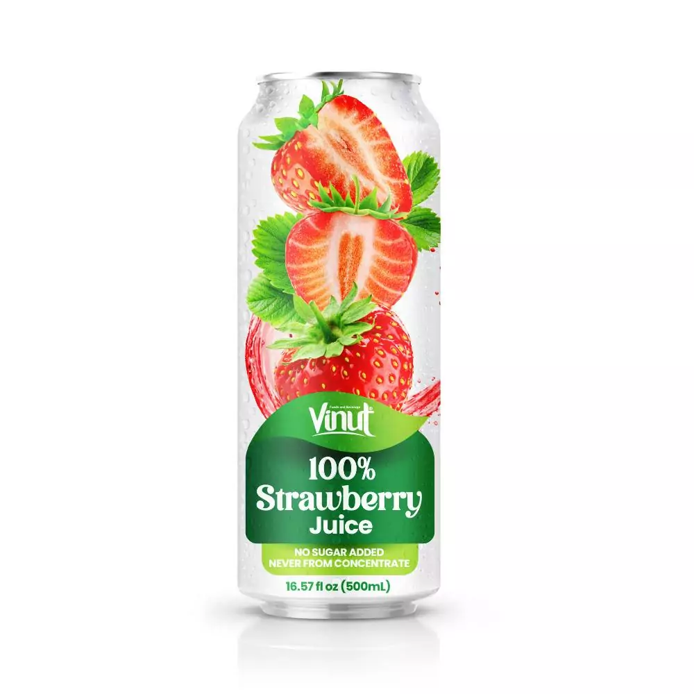 16.57 fl oz Vinut 100 Strawberry Juice Drink no sugar added