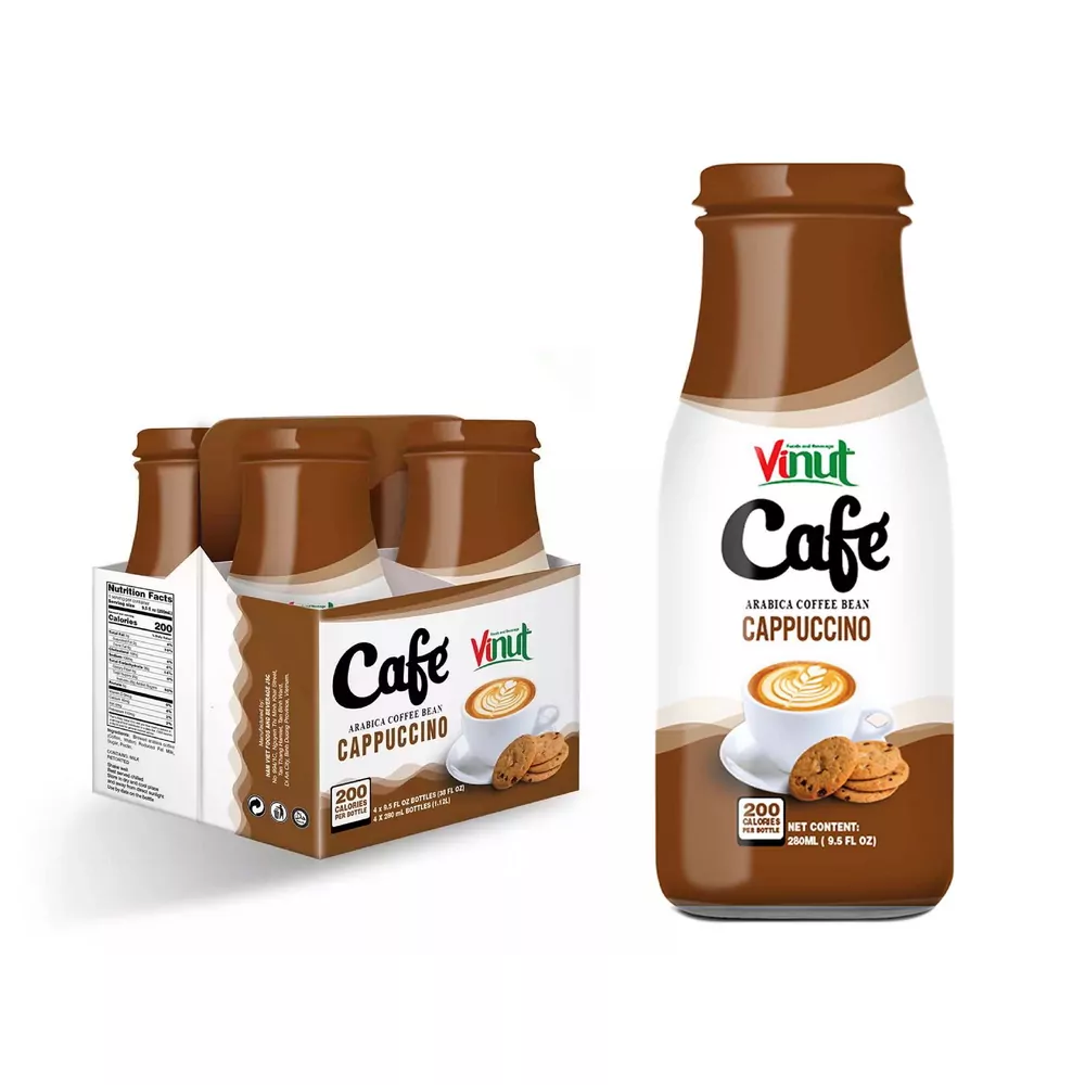 Box 4 x 9.5 fl oz Vinut Cappuccino Coffee drink (Arabica coffee bean)