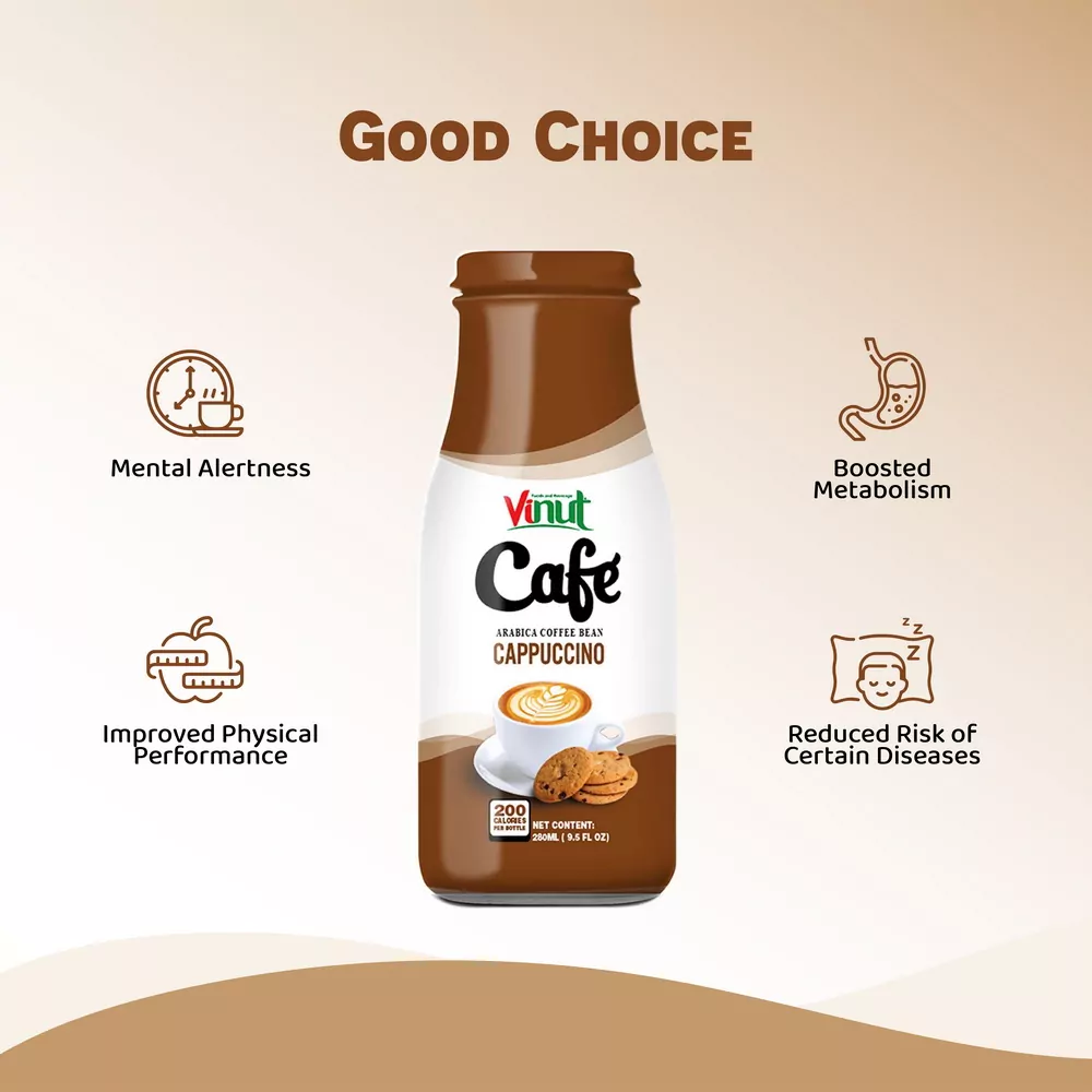 Box 4 x 9.5 fl oz Vinut Cappuccino Coffee drink (Arabica coffee bean)