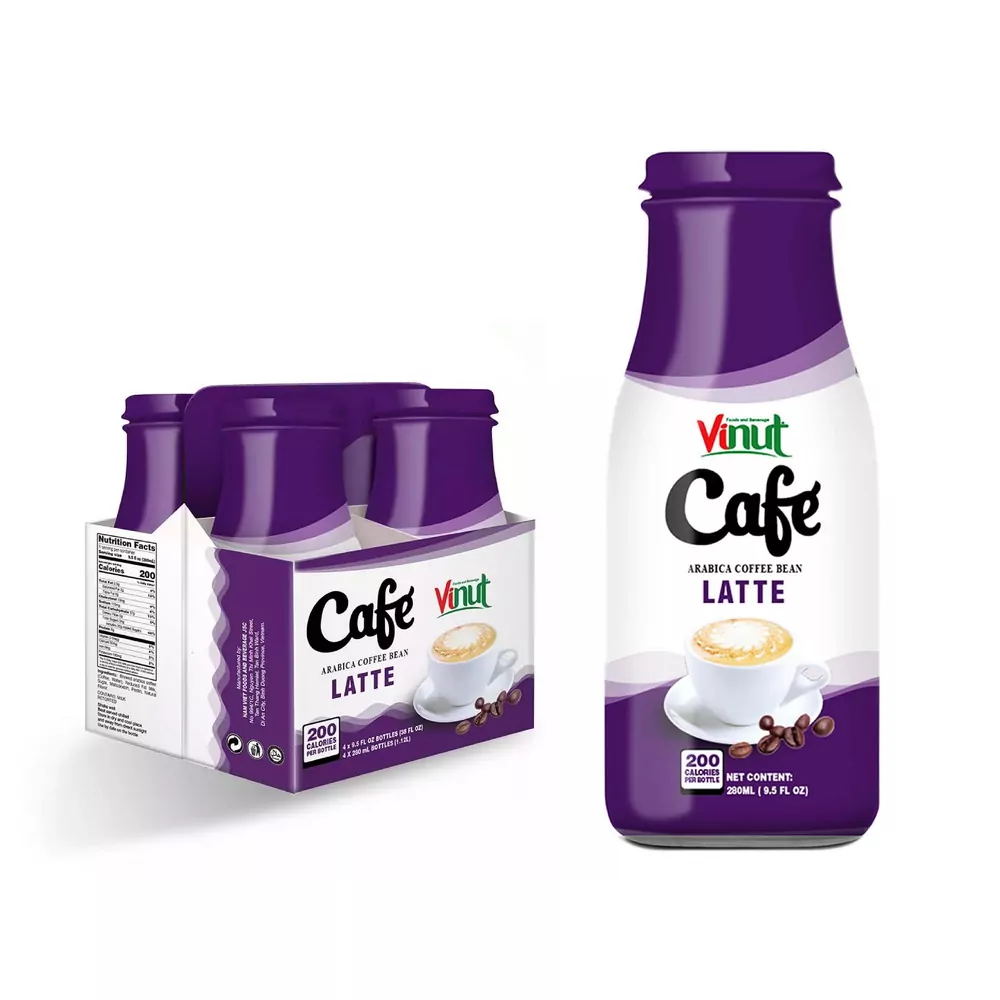 Box 4 x 9.5 fl oz Vinut Latte coffee drink (Arabica coffee bean)
