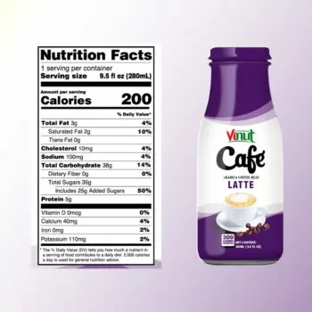Box 4 x 9.5 fl oz Vinut Latte coffee drink (Arabica coffee bean)